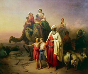 <b>József Molnár: <em>The March of Abraham</em></b> The March of Abraham</em>, painting by József Molnár, 19th century